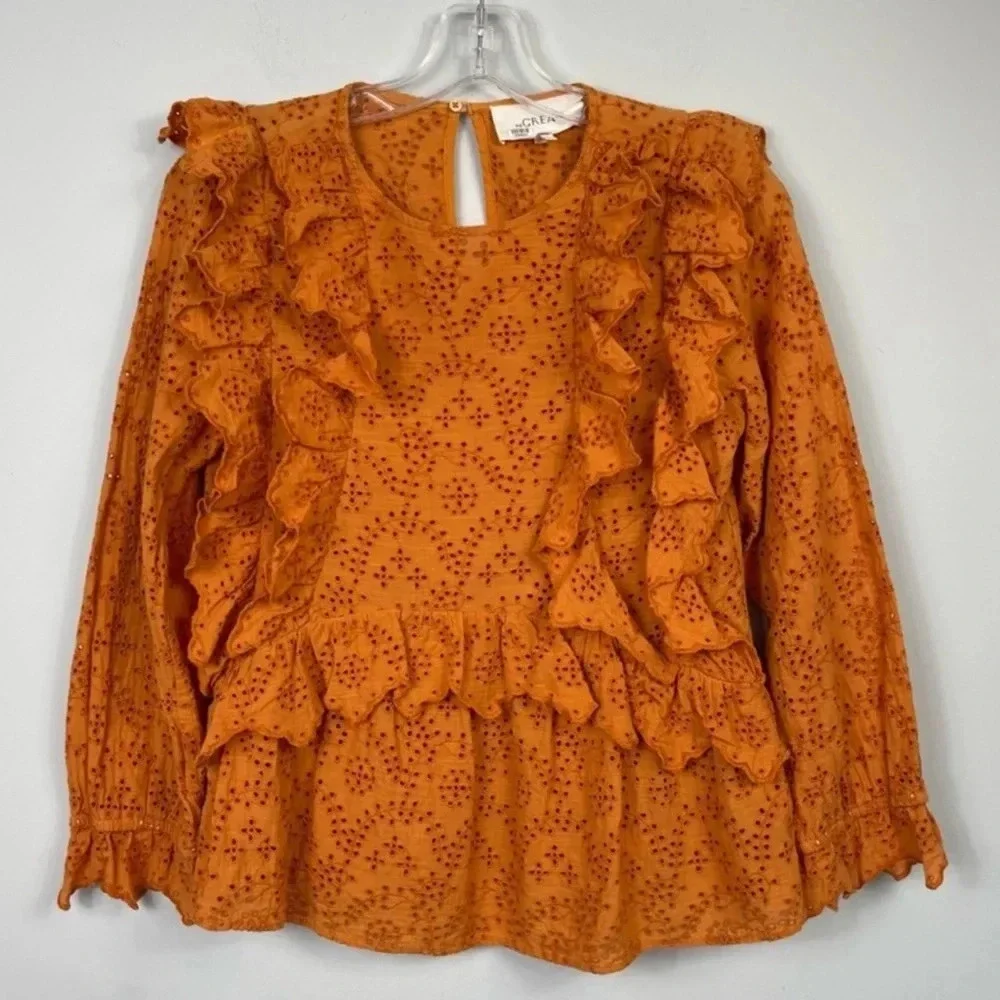 THE GREAT eyelet ruffle top - Picture 6 of 10
